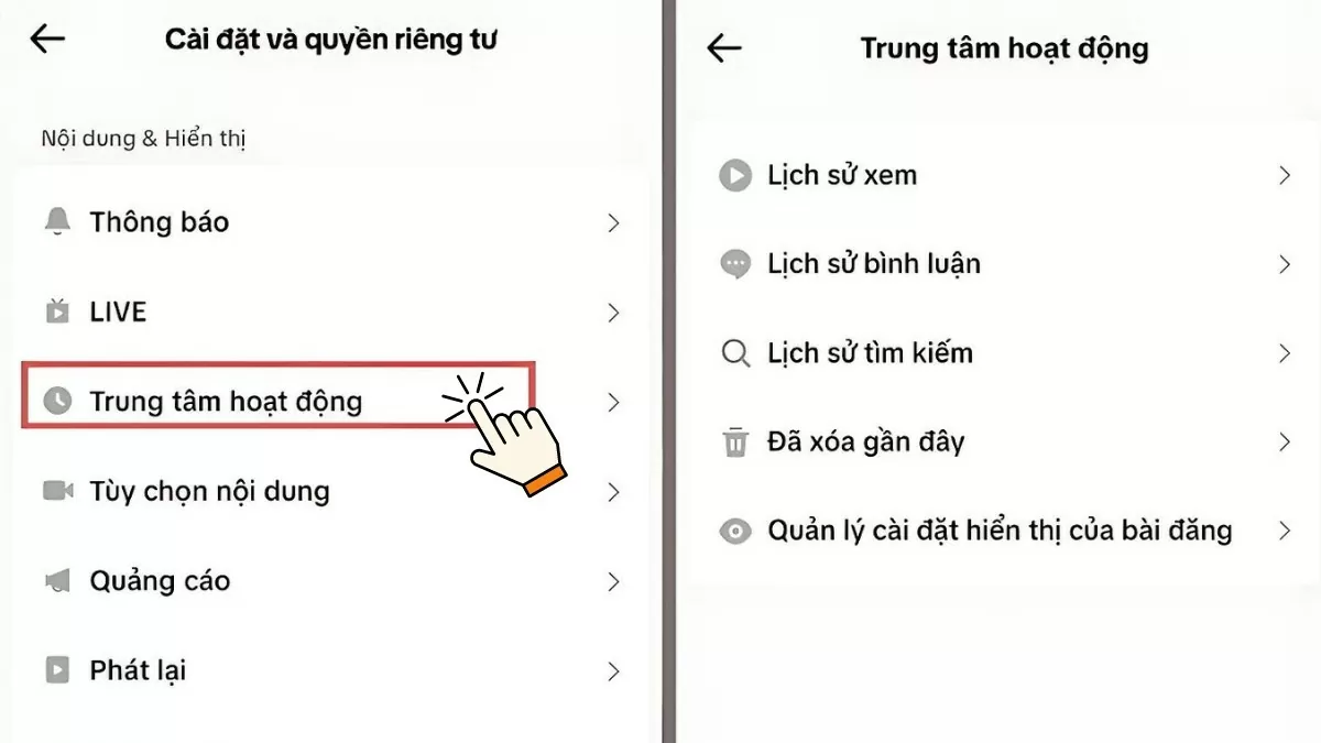 Cách xem lịch sử trên TikTok một cách nhanh chóng nhất Cách xem lịch sử trên TikTok một cách nhanh chóng nhất