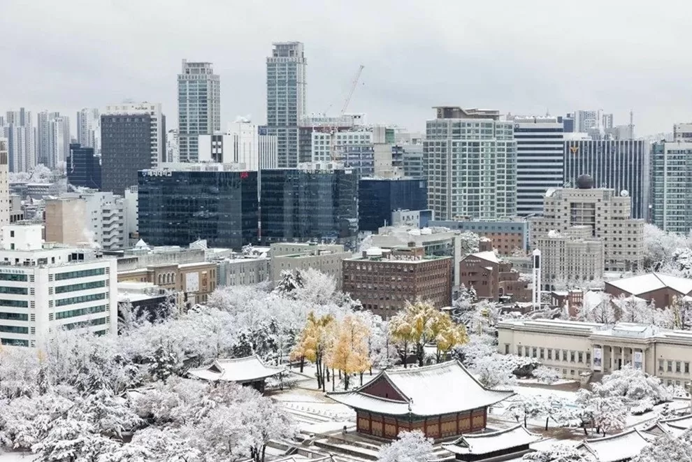 Hình ảnh tuyết rơi dày nhất hơn 50 năm phủ trắng Seoul, Hàn Quốc Hình ảnh tuyết rơi dày nhất hơn 50 năm phủ trắng Seoul, Hàn Quốc