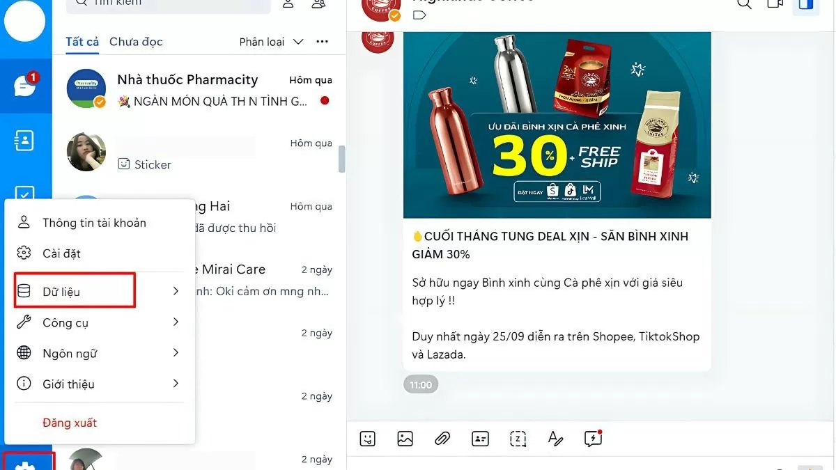 Xem ngay cách xoá dữ liệu trên Zalo vừa đơn giản lại tiện lợi Xem ngay cách xoá dữ liệu trên Zalo vừa đơn giản lại tiện lợi