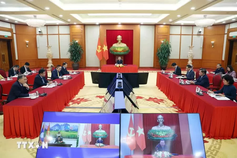 Tổng Bí thư Tô Lâm điện đàm với Tổng Bí thư, Chủ tịch nước Lào Thongloun Sisoulith Tổng Bí thư Tô Lâm điện đàm với Tổng Bí thư, Chủ tịch nước Lào Thongloun Sisoulith