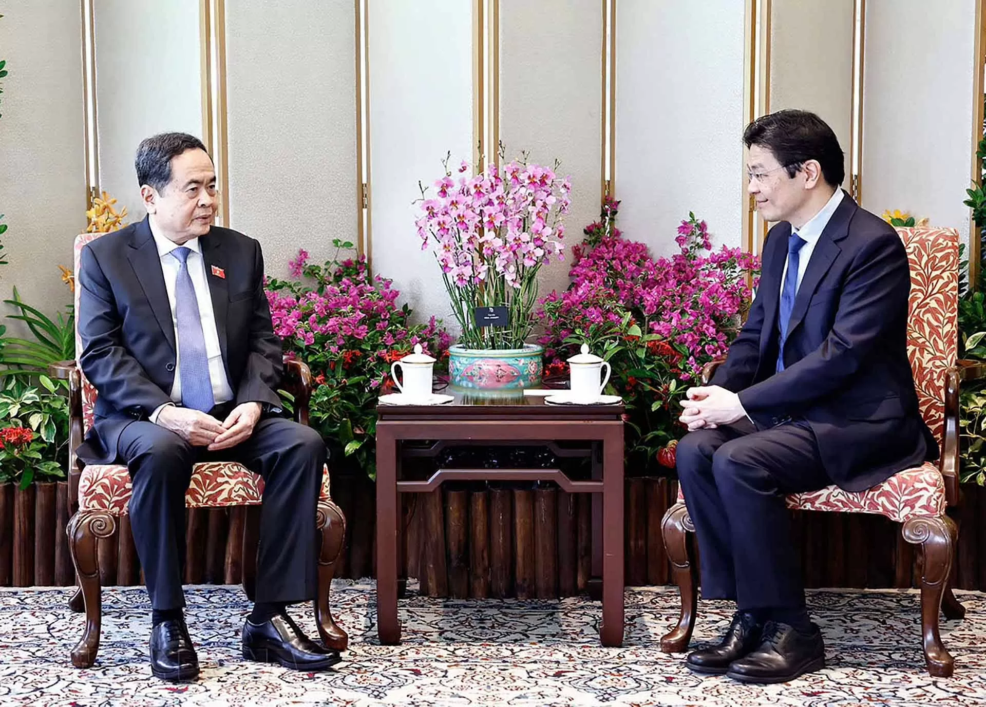 Chủ tịch Quốc hội Trần Thanh Mẫn hội kiến Thủ tướng Singapore Lawrence Wong Chủ tịch Quốc hội Trần Thanh Mẫn hội kiến Thủ tướng Singapore Lawrence Wong
