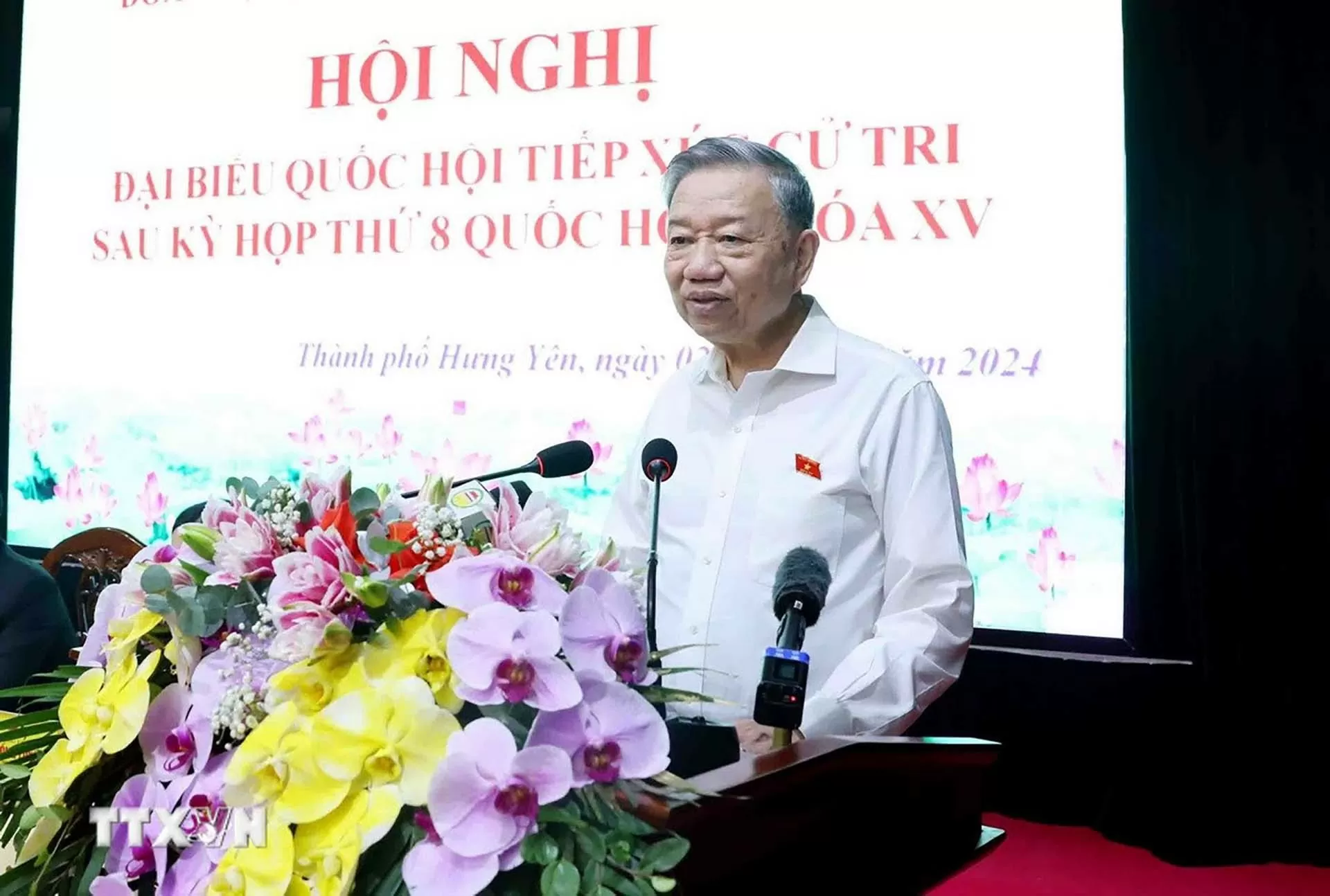 Tổng Bí thư Tô Lâm tiếp xúc cử tri Hưng Yên sau Kỳ họp thứ 8, Quốc hội khóa XV Tổng Bí thư Tô Lâm tiếp xúc cử tri Hưng Yên sau Kỳ họp thứ 8, Quốc hội khóa XV