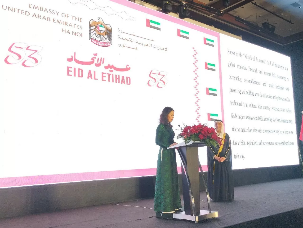 Kỷ niệm 53 năm ngày Quốc khánh UAE tại Việt Nam: Thắt chặt thêm tình hữu nghị giữa hai nước Kỷ niệm 53 năm Quốc khánh UAE tại Hà Nội