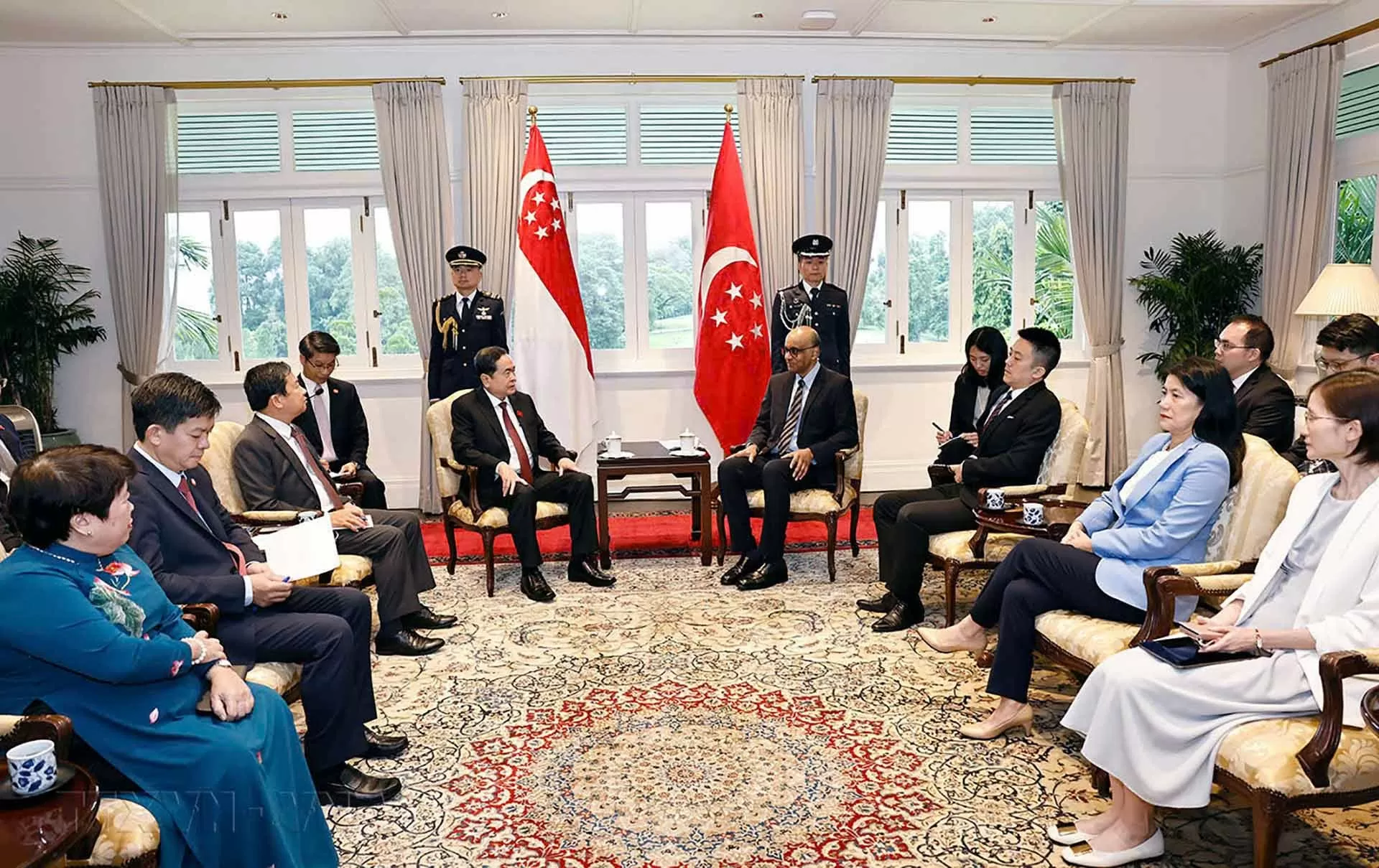 Chủ tịch Quốc hội Trần Thanh Mẫn hội kiến Tổng thống Singapore Chủ tịch Quốc hội Trần Thanh Mẫn hội kiến Tổng thống Singapore