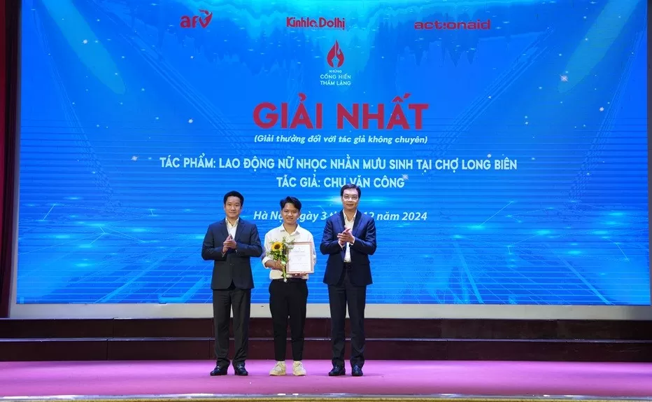 Báo Thế giới và Việt Nam đoạt giải Khuyến khích Cuộc thi 'Những cống hiến thầm lặng' năm 2024 Báo Thế giới và Việt Nam đoạt giải Khuyến khích Cuộc thi 'Những cống hiến thầm lặng' năm 2024