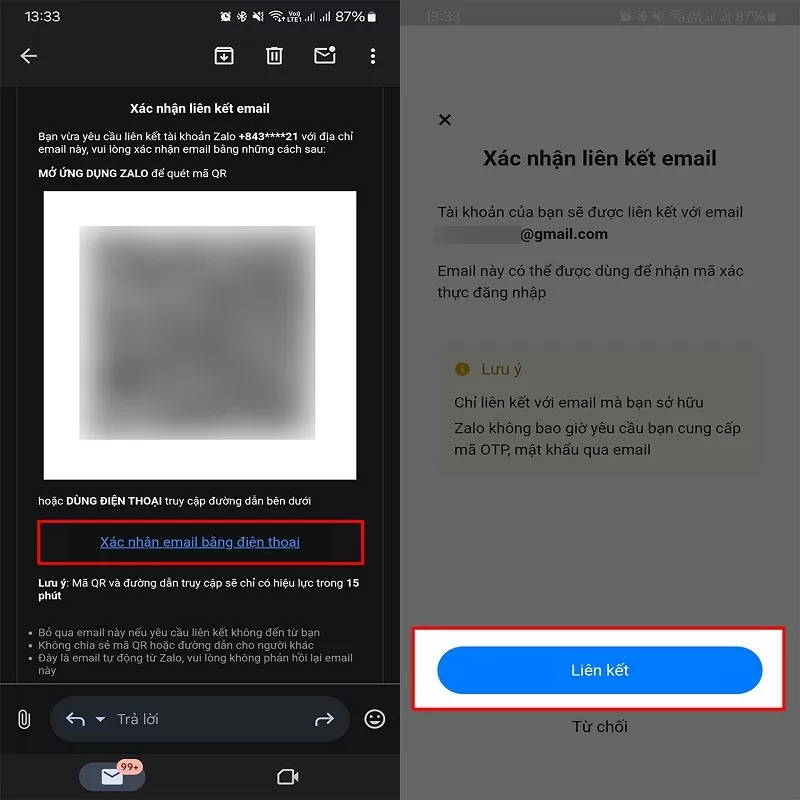 Liên kết Zalo với email để bảo vệ tài khoản an toàn hơn Liên kết Zalo với email để bảo vệ tài khoản an toàn hơn