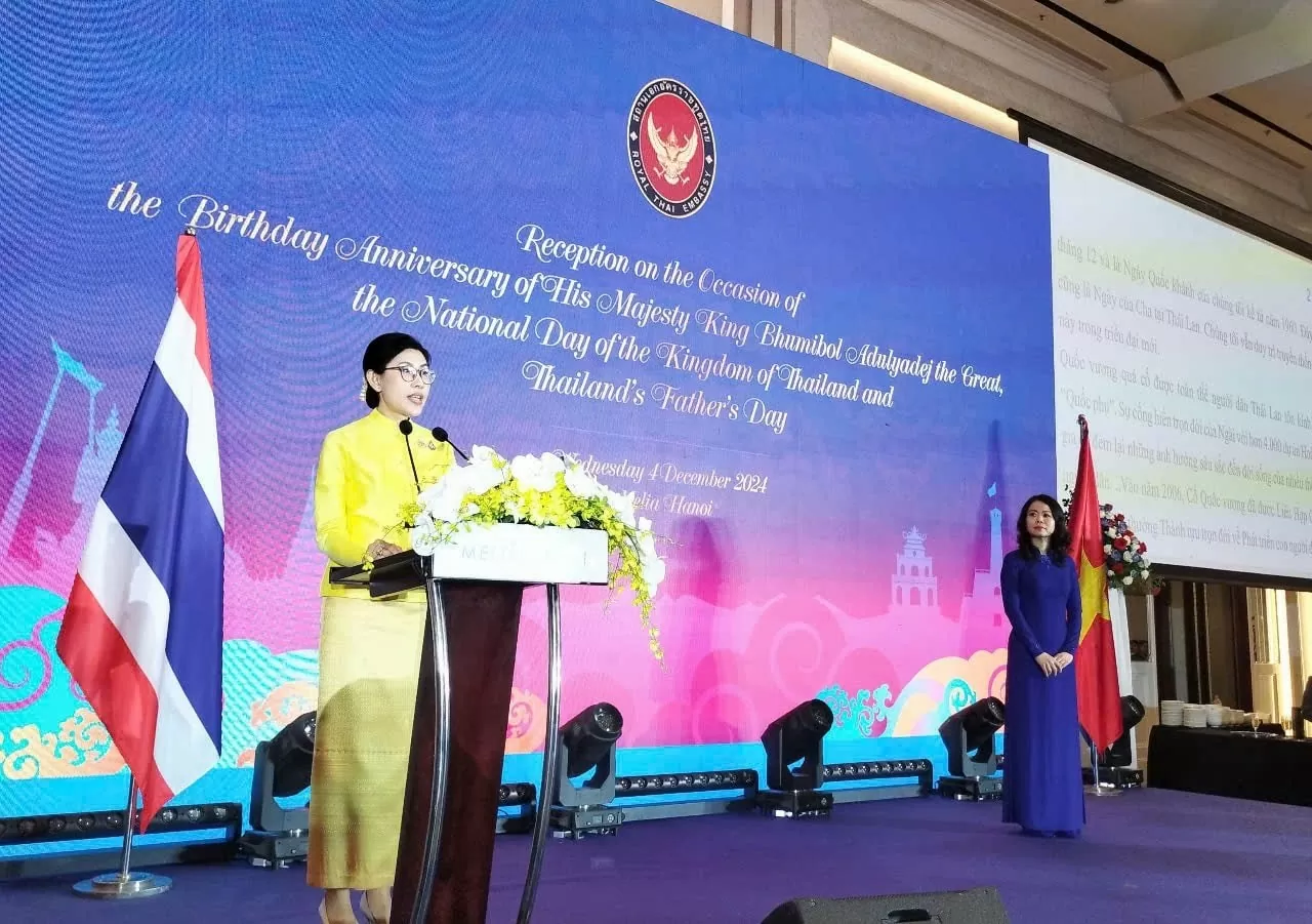 Đại sứ Thái Lan Urawadee Sriphiromya phát biểu khai mạc. (Ảnh: Hải Phương) Đại sứ Thái Lan Urawadee Sriphiromya phát biểu khai mạc. (Ảnh: Hải Phương)