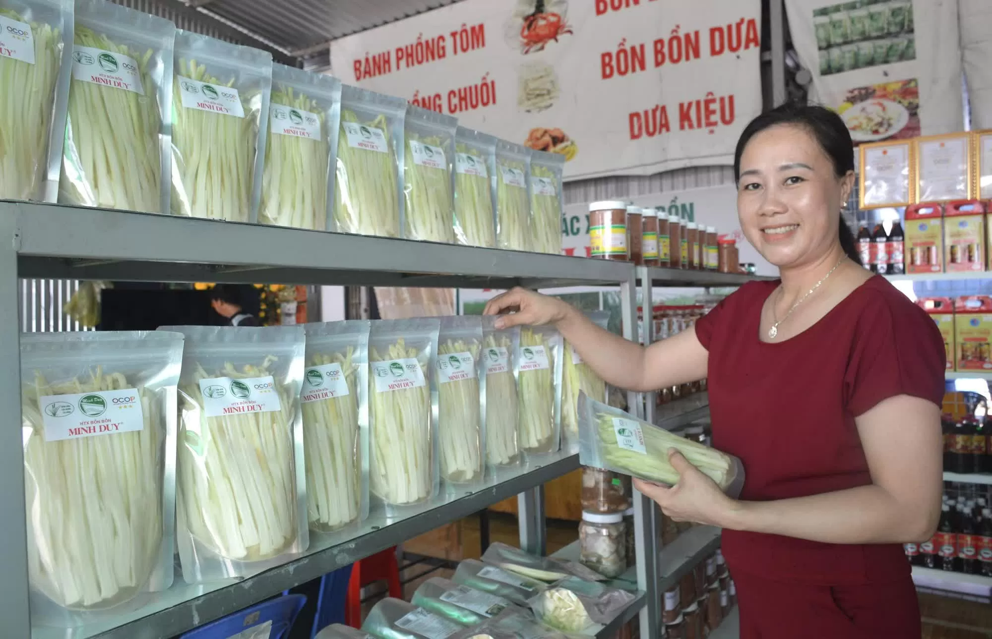 Sản phẩm dưa bồn bồn đạt chứng nhận OCOP 3 sao cấp tỉnh chinh phục thị trường bằng chất lượng ổn định. (Ảnh: Gia Bách) Sản phẩm dưa bồn bồn đạt chứng nhận OCOP 3 sao cấp tỉnh chinh phục thị trường bằng chất lượng ổn định. (Ảnh: Gia Bách)