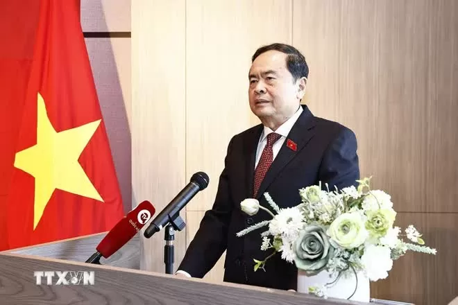 Chủ tịch Quốc hội Trần Thanh Mẫn phát biểu. (Ảnh: Doãn Tấn/TTXVN) Chủ tịch Quốc hội Trần Thanh Mẫn phát biểu. (Ảnh: Doãn Tấn/TTXVN)