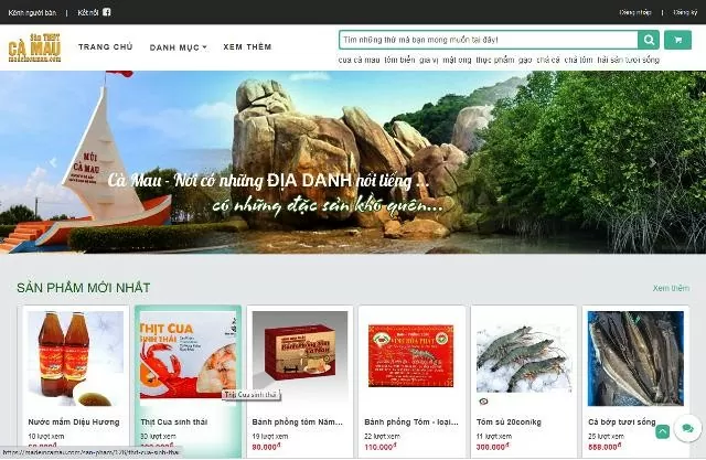 Giao diện Sàn giao dịch thương mại điện tử dành riêng cho tỉnh Cà Mau ra mắt vào tháng 01/2021. Giao diện Sàn giao dịch thương mại điện tử dành riêng cho tỉnh Cà Mau ra mắt vào tháng 01/2021.