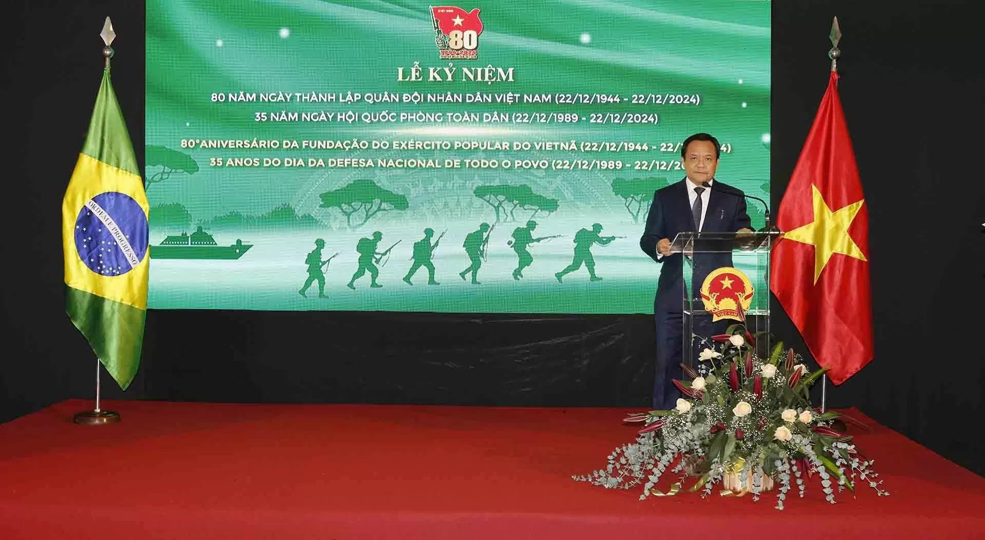 Kỷ niệm 80 năm ngày thành lập Quân đội Nhân dân Việt Nam tại Brazil