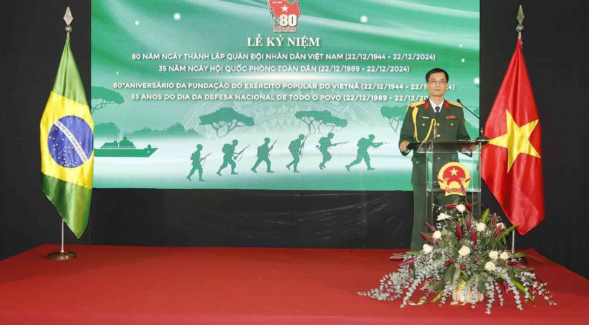 Kỷ niệm 80 năm ngày thành lập Quân đội Nhân dân Việt Nam tại Brazil