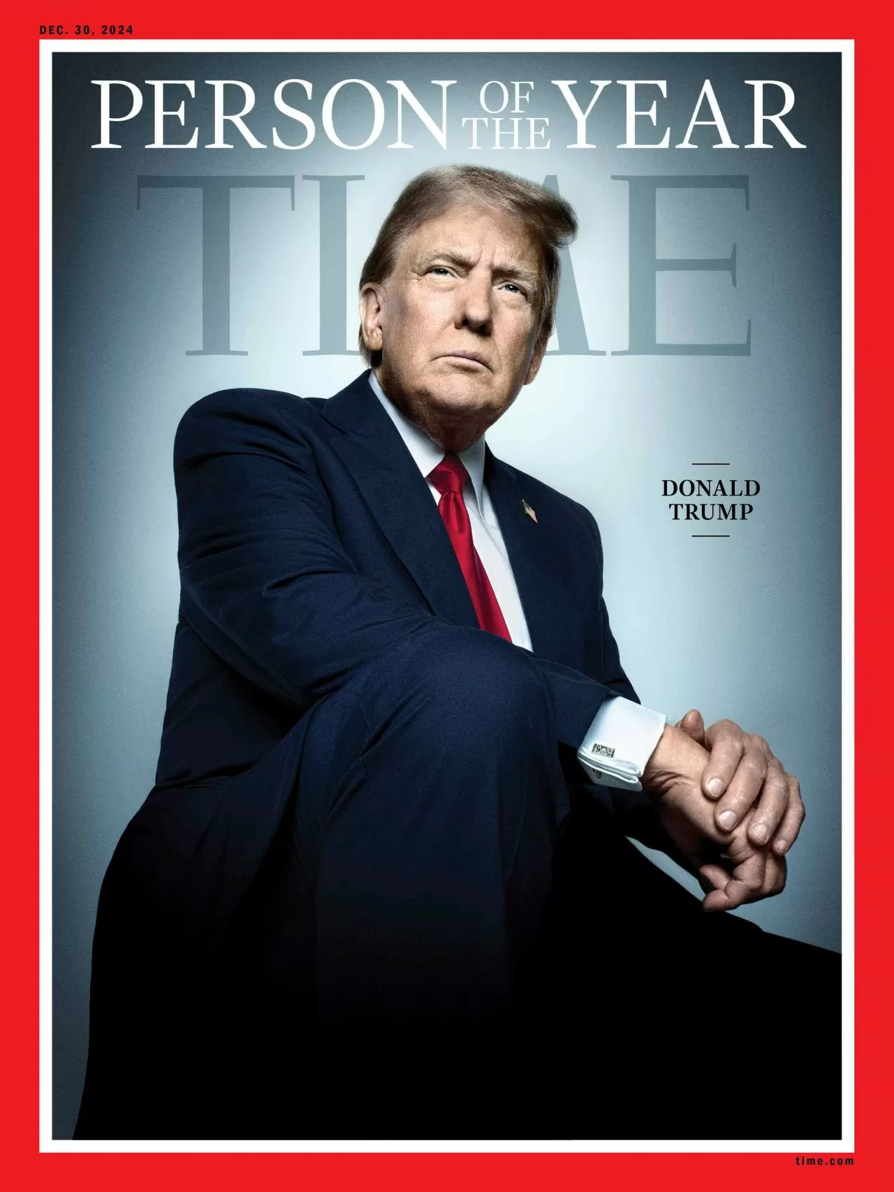 Ông Donald Trump là lựa chọn của Time cho Nhân vật của năm 2024. (Nguồn: Time) Ông Donald Trump là lựa chọn của Time cho Nhân vật của năm 2024. (Nguồn: Time)