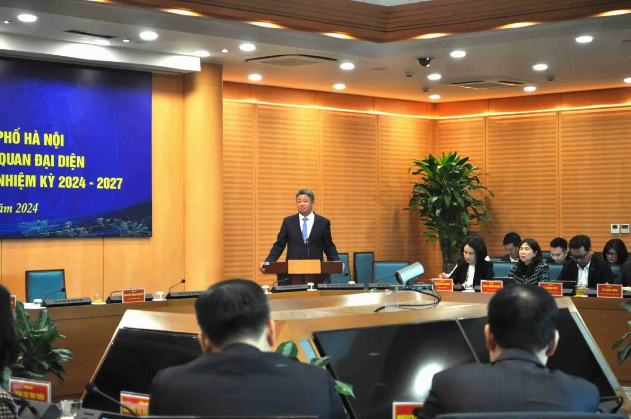 Phó Chủ tịch UBND Tp. Hà Nội phát biểu. (Ảnh: Hải Phương) Phó Chủ tịch UBND Tp. Hà Nội phát biểu. (Ảnh: Hải Phương)