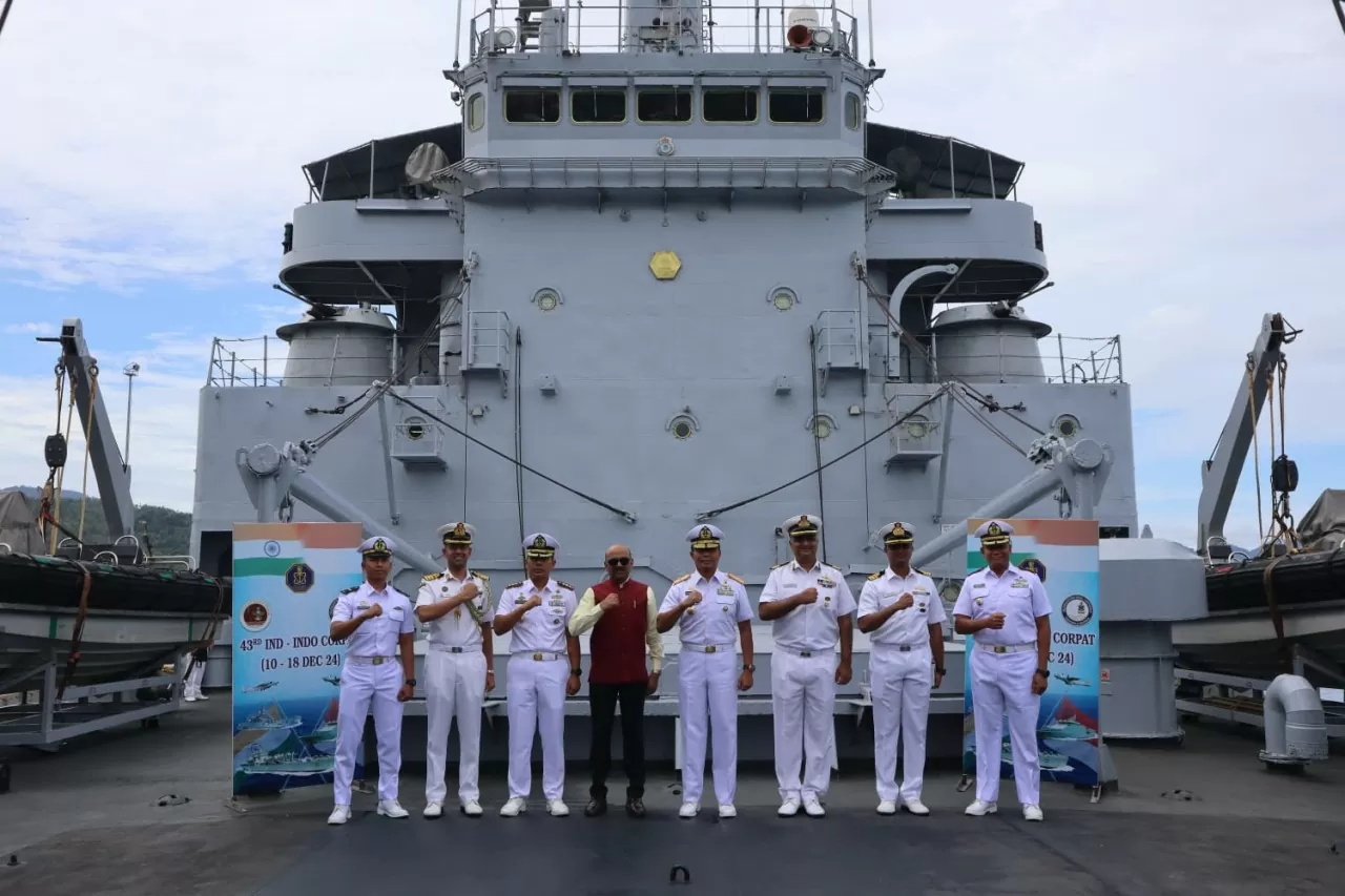 Tuần tra phối hợp Ấn Độ-Indonesia (CORPAT) lần thứ 43 từ ngày 10-18/12/2024 tại Sabang, Indonesia. (Nguồn: Hải quân Ấn Độ) Tuần tra phối hợp Ấn Độ-Indonesia (CORPAT) lần thứ 43 từ ngày 10-18/12/2024 tại Sabang, Indonesia. (Nguồn: Hải quân Ấn Độ)