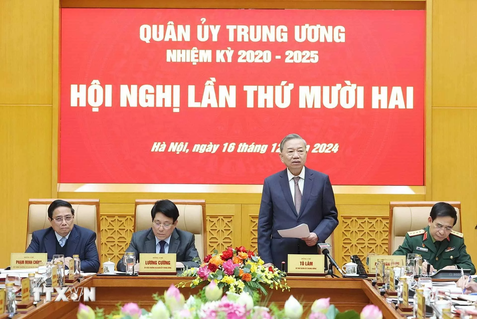 Tổng Bí thư Tô Lâm chủ trì hội nghị Quân ủy Trung ương lần thứ mười hai Tổng Bí thư Tô Lâm chủ trì hội nghị Quân ủy Trung ương lần thứ mười hai