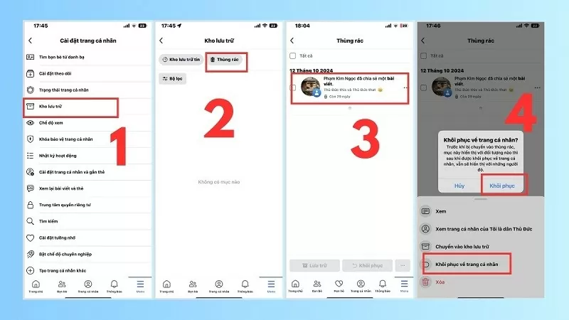 Khôi phục bài viết đã xóa trên Facebook nhanh và đơn giản nhất Khôi phục bài viết đã xóa trên Facebook nhanh và đơn giản nhất