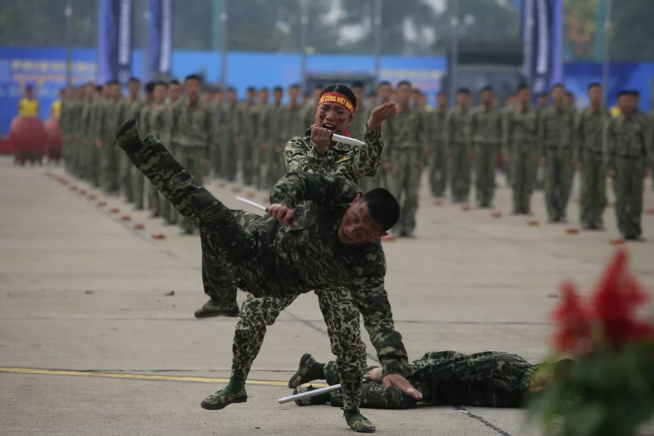 Phô diễn sức mạnh và đoàn kết quân đội tại lễ tổng duyệt Triển lãm Quốc phòng quốc tế Việt Nam 2024