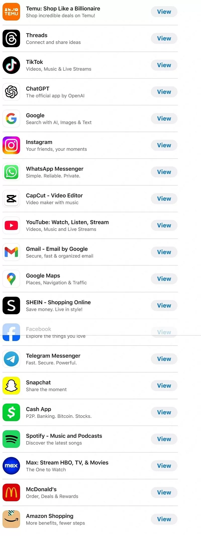 Danh sách 20 ứng dụng iPhone được tải nhiều nhất trên nền tảng iOS trong năm 2024 Danh sách 20 ứng dụng iPhone được tải nhiều nhất trên nền tảng iOS trong năm 2024