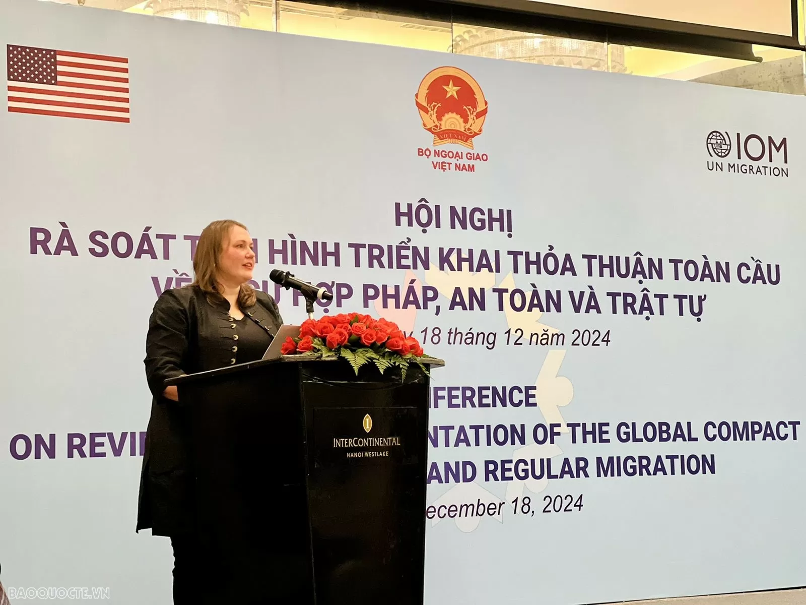 bà Kendra Rinas, Trưởng Phái đoàn IOM tại Việt Nam. (Ảnh: Thu Trang) bà Kendra Rinas, Trưởng Phái đoàn IOM tại Việt Nam. (Ảnh: Thu Trang)