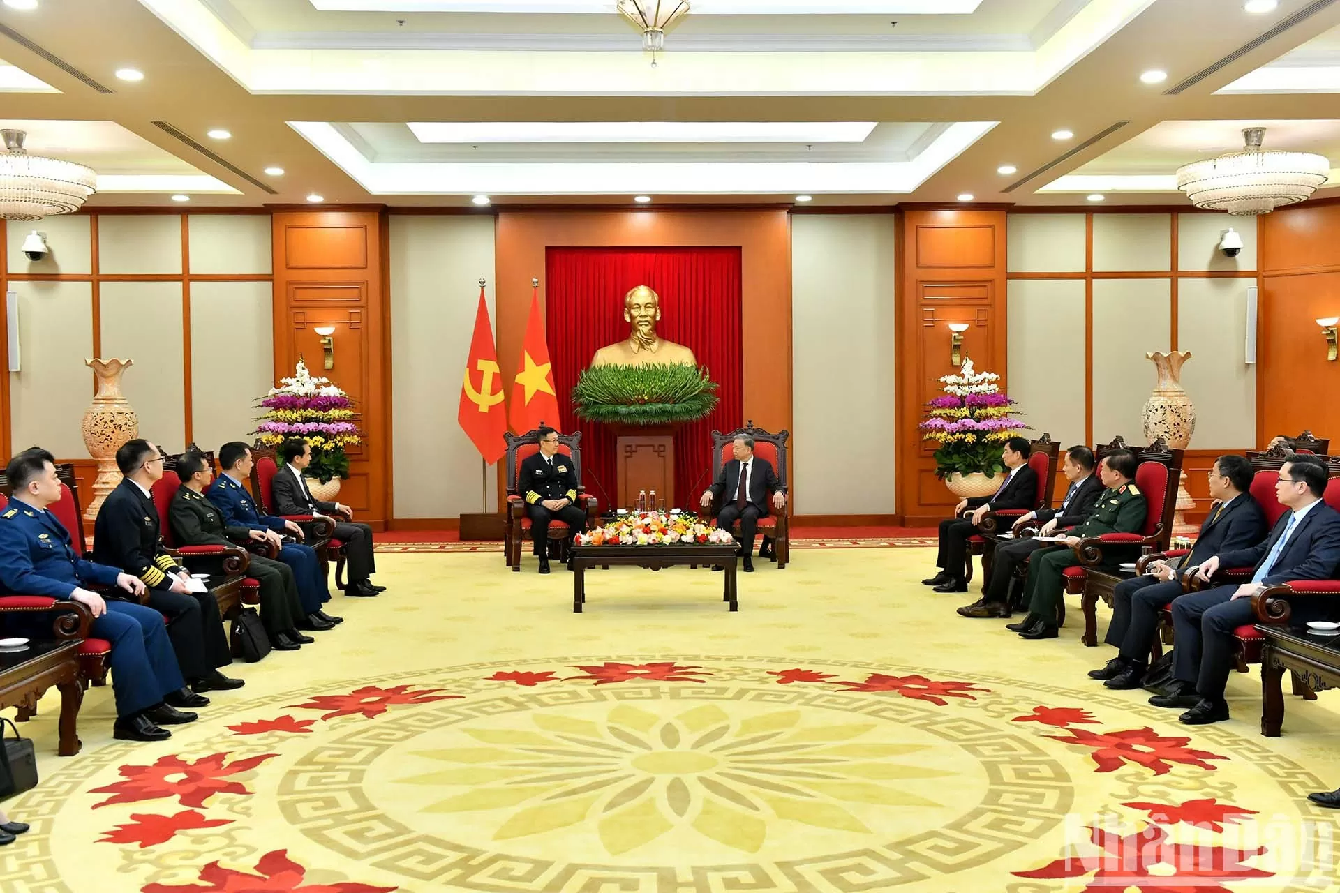Tổng Bí thư Tô Lâm tiếp Bộ trưởng Quốc phòng Trung Quốc Tổng Bí thư Tô Lâm tiếp Bộ trưởng Quốc phòng Trung Quốc