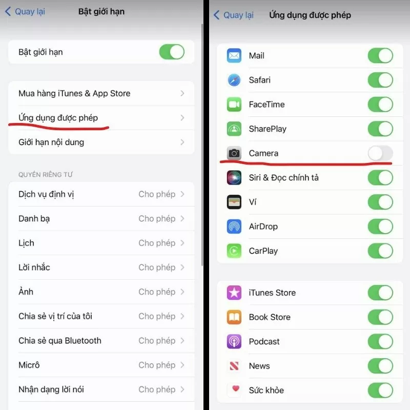 Tắt camera màn hình khoá iPhone đơn giản giúp tăng cường bảo mật Tắt camera màn hình khoá iPhone đơn giản giúp tăng cường bảo mật