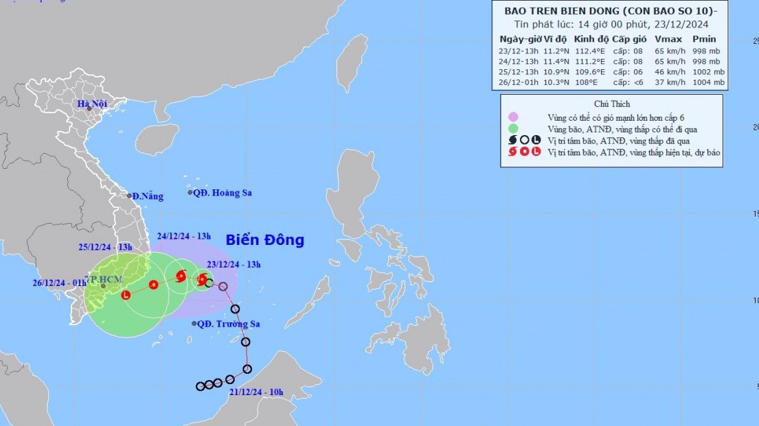 tin bao tren bien dong bao so 10 tren khu vuc tay bac qua n da o truo ng sa gio vung tam bao giat cap 10