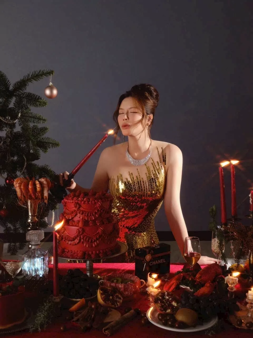 Giáng sinh đậm chất quý tộc tại nhà người đẹp Lý Nhã Kỳ Giáng sinh đậm chất quý tộc tại nhà người đẹp Lý Nhã Kỳ