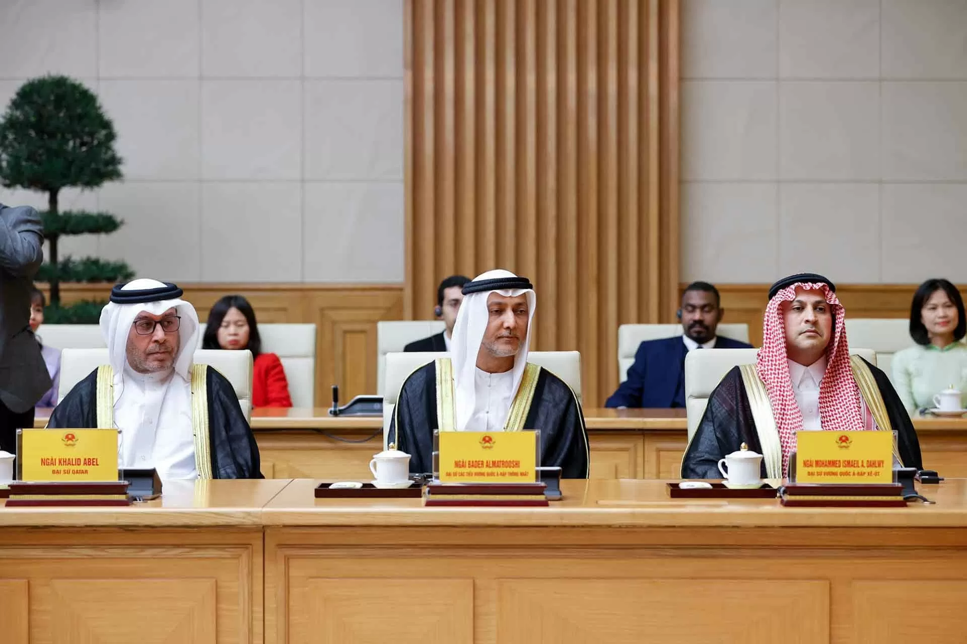 Saudi Arabia, UAE, Qatar hết sức coi trọng hợp tác với Việt Nam, làm cầu nối hợp tác giữa ASEAN và GCC Saudi Arabia, UAE, Qatar hết sức coi trọng hợp tác với Việt Nam, làm cầu nối hợp tác giữa ASEAN và GCC
