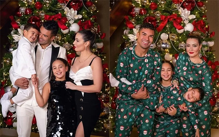 Hình ảnh sao sân cỏ thế giới vui bên gia đình đón Giáng sinh Hình ảnh sao sân cỏ thế giới vui bên gia đình đón Giáng sinh