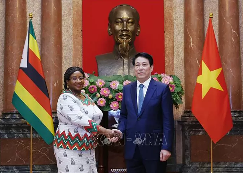 Chủ tịch nước Lương Cường tiếp Đại sứ Cuba đến trình Quốc thư Chủ tịch nước Lương Cường tiếp Đại sứ Cuba đến trình Quốc thư
