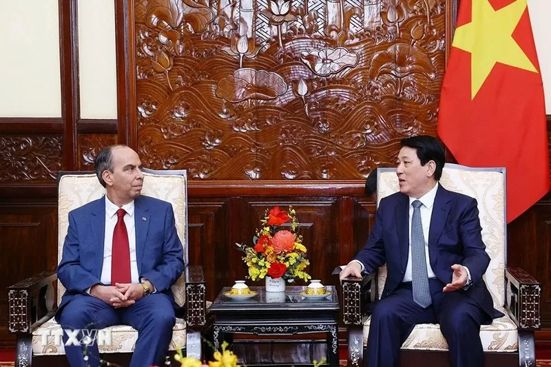 Chủ tịch nước Lương Cường tiếp Đại sứ Cuba đến trình Quốc thư Chủ tịch nước Lương Cường tiếp Đại sứ Cuba đến trình Quốc thư