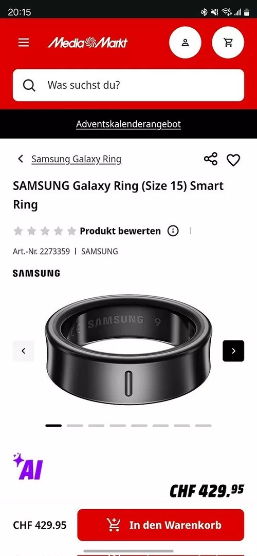 Samsung Galaxy Ring có 2 kích cỡ mới Samsung Galaxy Ring có 2 kích cỡ mới
