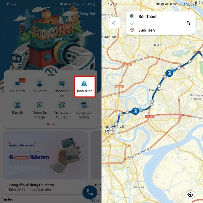 Sử dụng Metro HCMC tra cứu thông tin tuyến Metro số 1 thuận tiện hơn Sử dụng Metro HCMC tra cứu thông tin tuyến Metro số 1 thuận tiện hơn