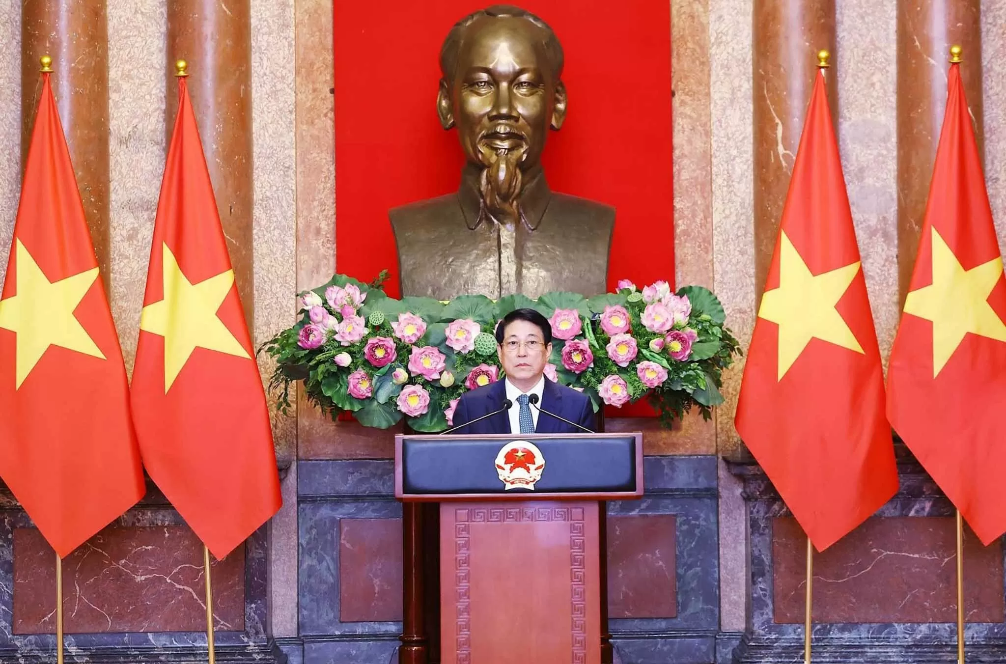 Chủ tịch nước Lương Cường. (Nguồn: TTXVN) Chủ tịch nước Lương Cường. (Nguồn: TTXVN)