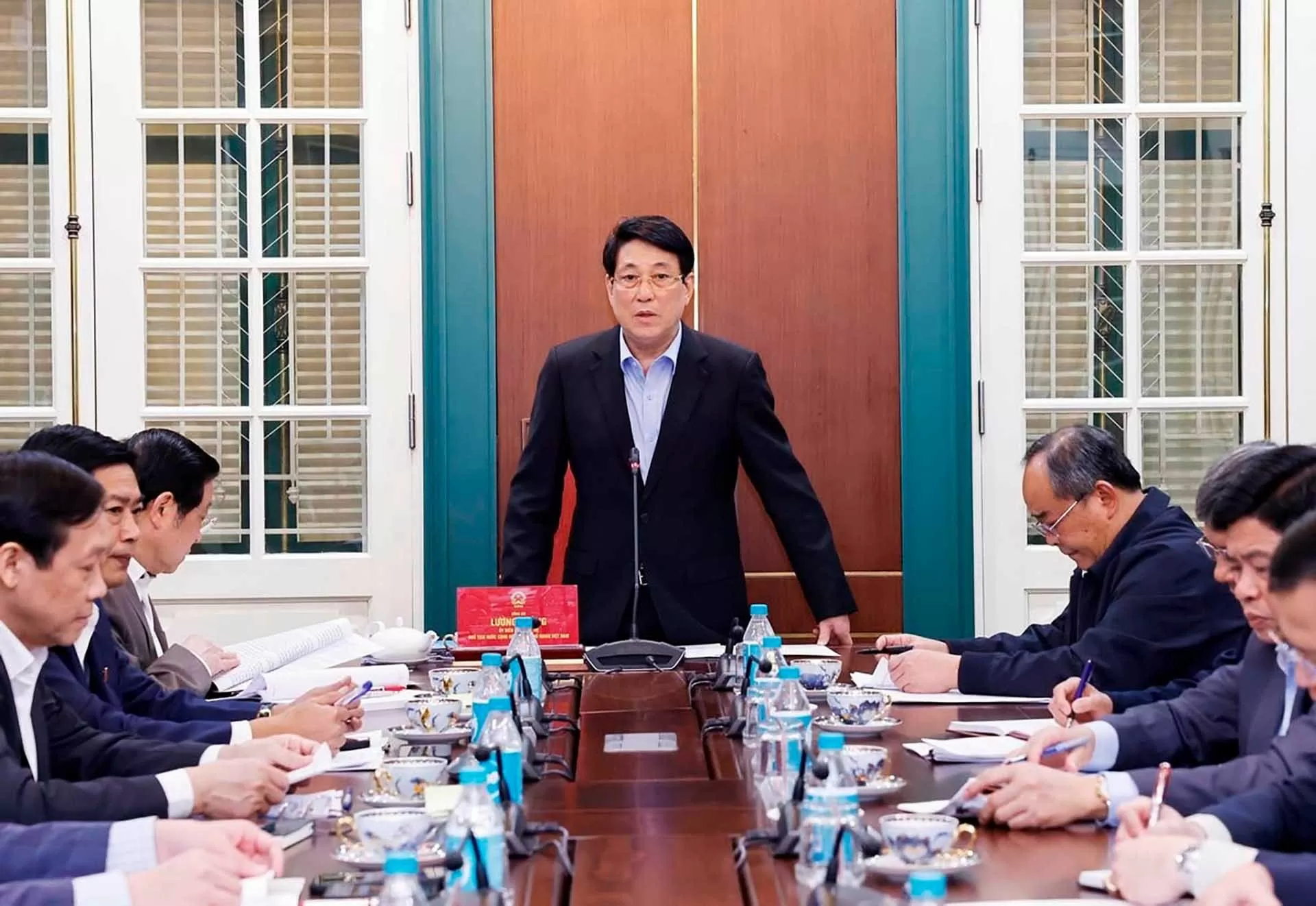 Chủ tịch nước Lương Cường làm việc với Ban Nội chính Trung ương - Cơ quan Thường trực của Ban Chỉ đạo Cải cách Tư pháp Trung ương. (Nguồn: TTXVN) Chủ tịch nước Lương Cường làm việc với Ban Nội chính Trung ương - Cơ quan Thường trực của Ban Chỉ đạo Cải cách Tư pháp Trung ương. (Nguồn: TTXVN)