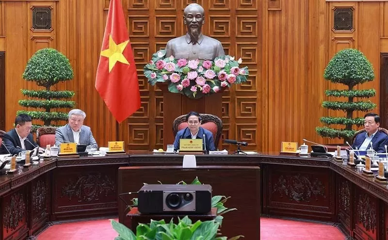 Thủ tướng Phạm Minh Chính chủ trì phiên họp lần thứ 7 Ban chỉ đạo tinh gọn bộ máy của Chính phủ. (Nguồn: TTXVN) Thủ tướng Phạm Minh Chính chủ trì phiên họp lần thứ 7 Ban chỉ đạo tinh gọn bộ máy của Chính phủ. (Nguồn: TTXVN)