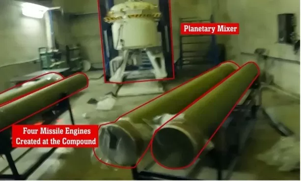 Các máy móc quan trọng bên trong cơ sở sản xuất tên lửa ngầm trong lòng lãnh thổ Syria. (Nguồn: NDTV) Các máy móc quan trọng bên trong cơ sở sản xuất tên lửa ngầm trong lòng lãnh thổ Syria. (Nguồn: NDTV)