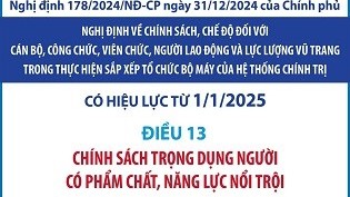 Chính sách trọng dụng người có phẩm chất, năng lực nổi trội