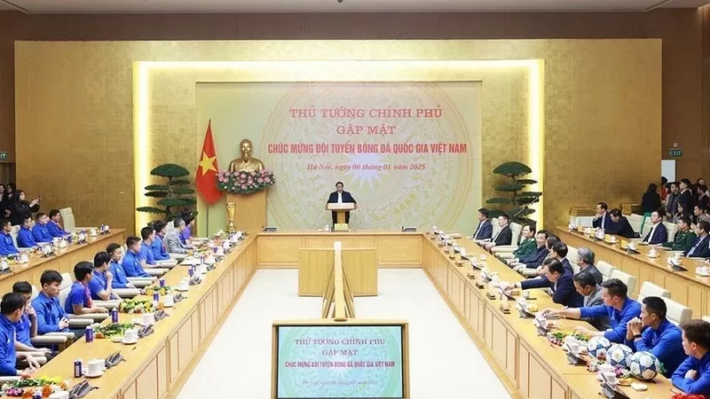 Thủ tướng gặp mặt, khen thưởng Đội tuyển Việt Nam giành chức vô địch ASEAN Cup 2024 Thủ tướng gặp mặt, khen thưởng Đội tuyển Việt Nam giành chức vô địch ASEAN Cup 2024