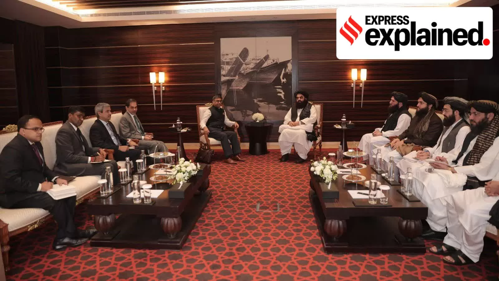 Đây là cuộc gặp cấp cao nhất giữa hai nước kể từ khi Taliban lên nắm quyền ở Afghanistan. (Nguồn: Indian Express)