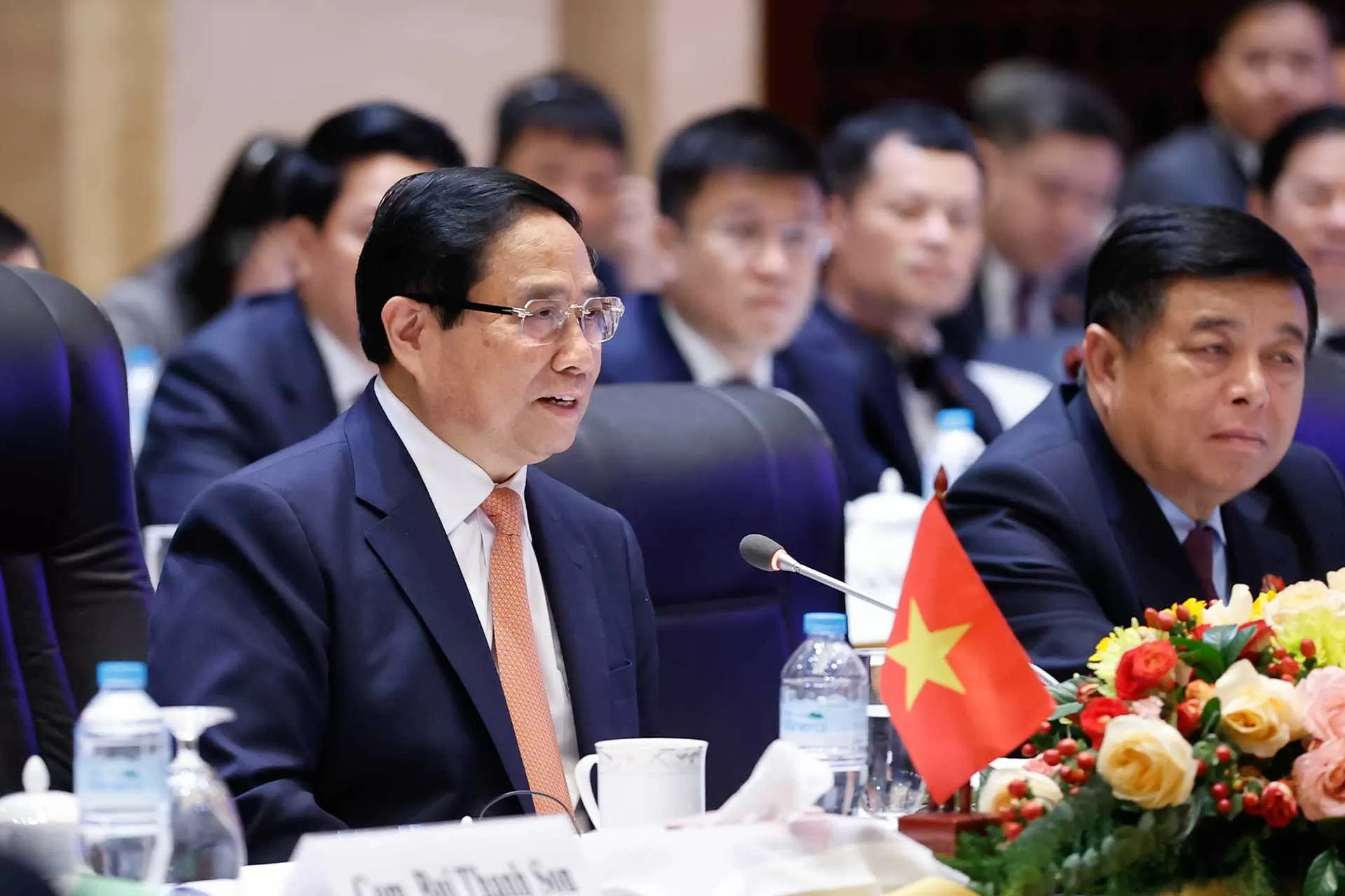 Thủ tướng Phạm Minh Chính và Thủ tướng Sonexay Siphandone đồng chủ trì Kỳ họp lần thứ 47 Ủy ban liên Chính phủ Việt Nam-Lào