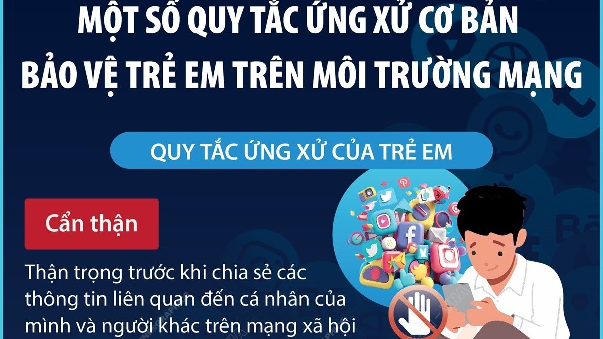 Một số quy tắc ứng xử cơ bản bảo vệ trẻ em trên môi trường mạng