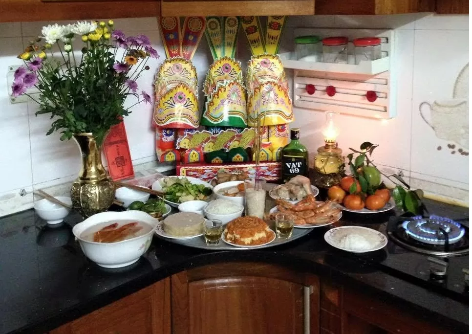 Mâm cỗ cúng ông Công ông Táo ngày 23 tháng Chạp đầy đủ, chi tiết nhất 2025