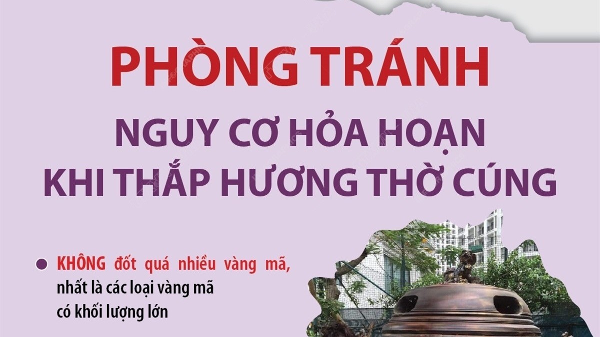 Chú ý phòng tránh nguy cơ hoả hoạn khi thắp hương thờ cúng