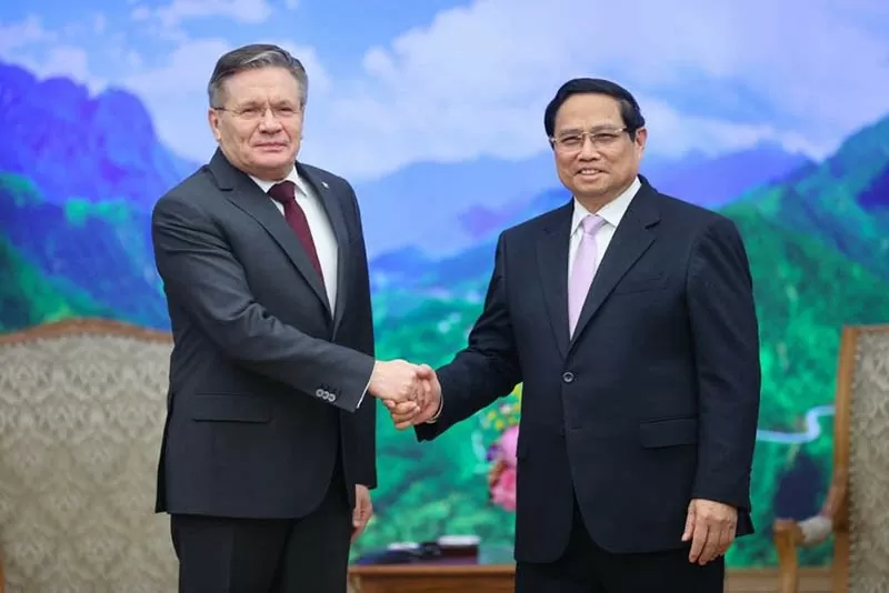 Thủ tướng Phạm Minh Chính tiếp Tổng giám đốc Tập đoàn Rosatom, Liên bang Nga Thủ tướng Phạm Minh Chính tiếp Tổng giám đốc Tập đoàn Rosatom, Liên bang Nga