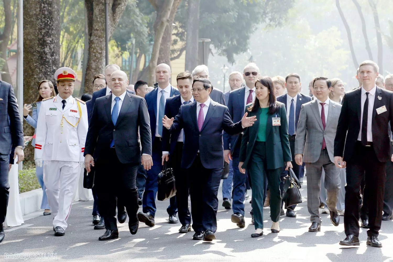Thủ tướng Phạm Minh Chính chủ trì lễ đón Thủ tướng Liên bang Nga Mikhail Mishustin thăm chính thức Việt Nam Thủ tướng Phạm Minh Chính chủ trì lễ đón Thủ tướng Nga Mikhail Mishustin thăm chính thức Việt Nam