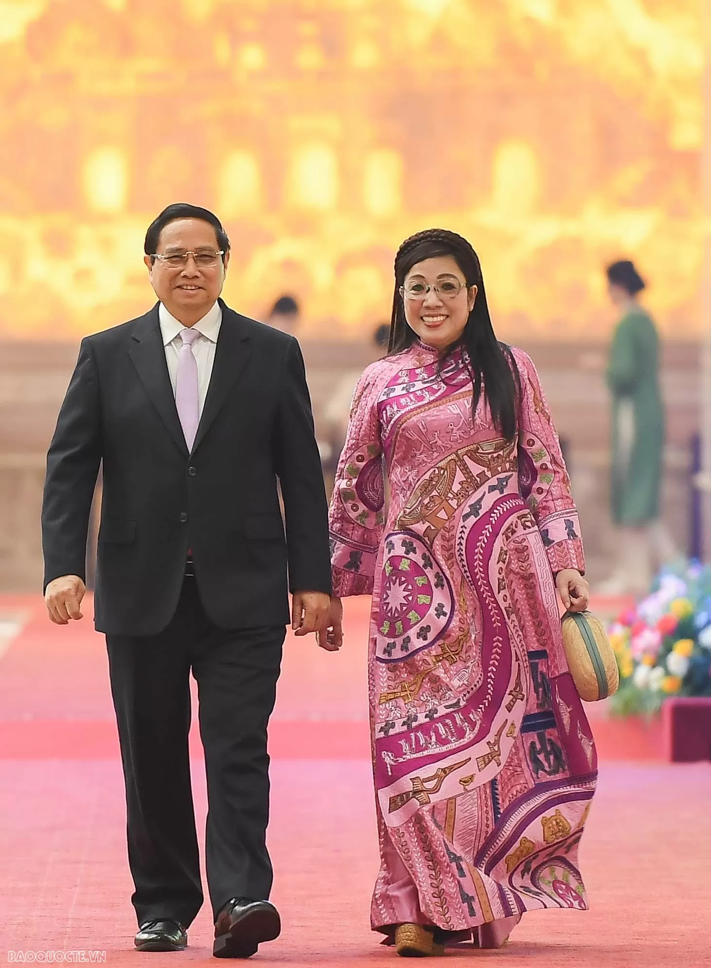 Thủ tướng Phạm Minh Chính và Phu nhân. (Ảnh: Nguyễn Hồng)