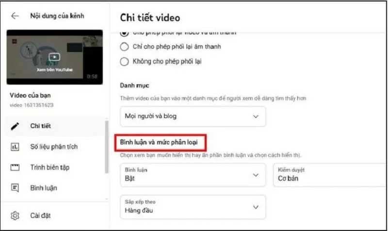 Hướng dẫn cách bật bình luận trên YouTube đơn giản, nhanh chóng Hướng dẫn cách bật bình luận trên YouTube đơn giản, nhanh chóng