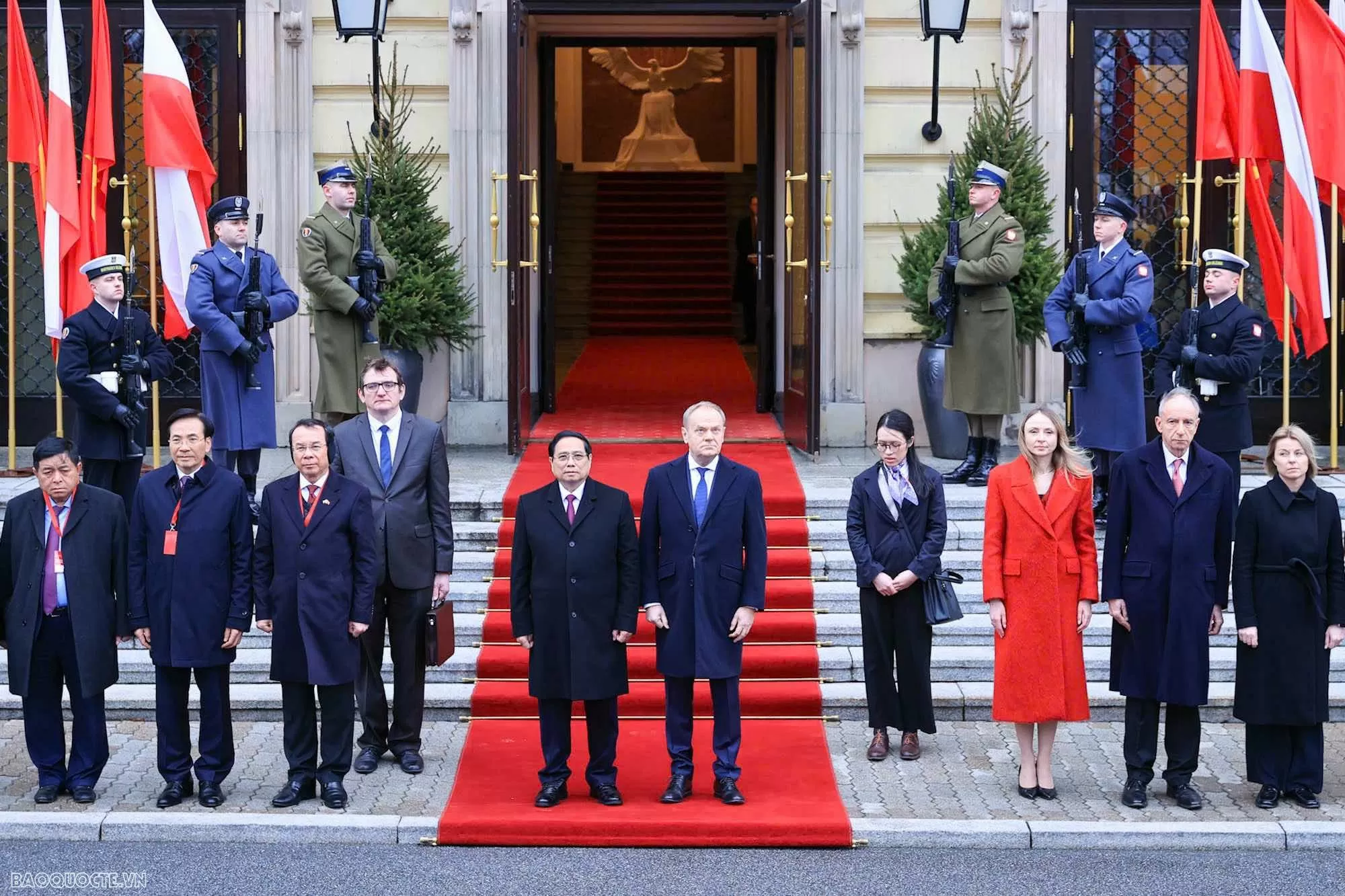 Lễ đón chính thức Thủ tướng Phạm Minh Chính tại Phủ Thủ tướng Ba Lan Lễ đón chính thức Thủ tướng Phạm Minh Chính tại Phủ Thủ tướng Ba Lan